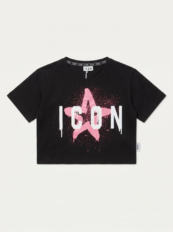 T-shirt logata Nero Icon