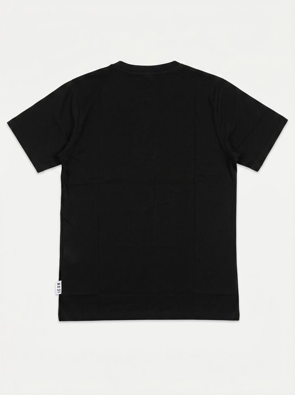 2. T-shirt logata Nero-Bianco Icon iut040