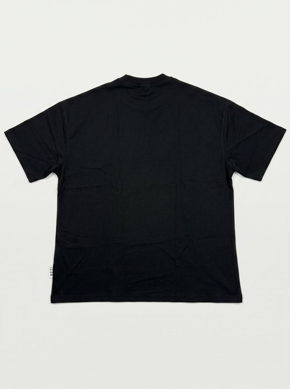 2. Solid color T-shirt Black Icon iut036