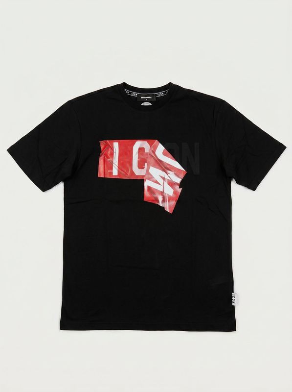 Plain T-shirt with logo Black Icon