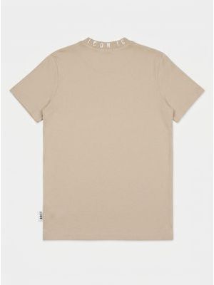 2. Solid color T-shirt with logo Beige