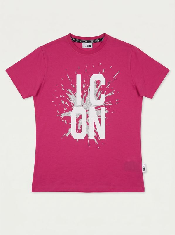 T-shirt logata Fuxia Icon