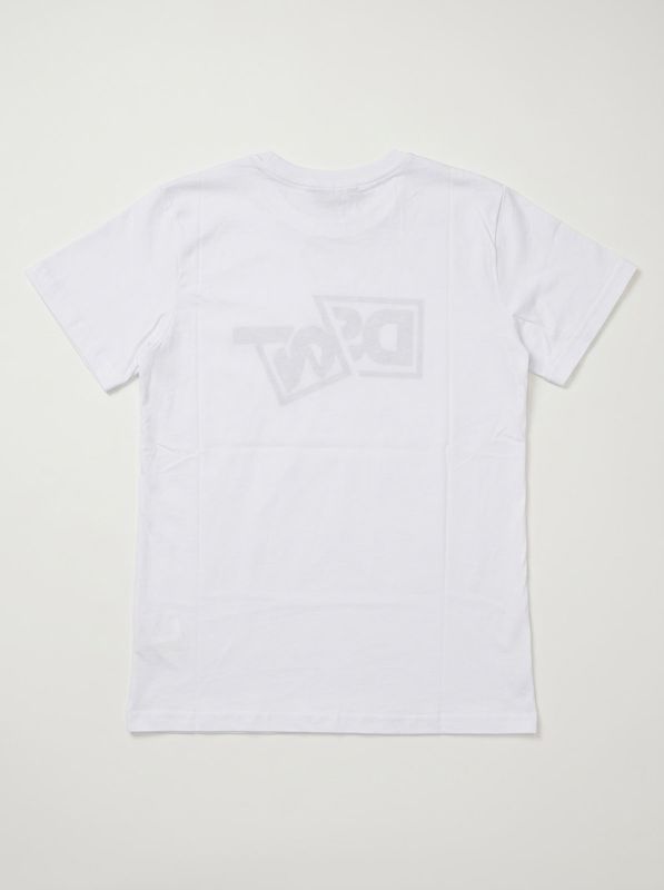2. Solid color T-shirt with central logo White DS2 ss26239