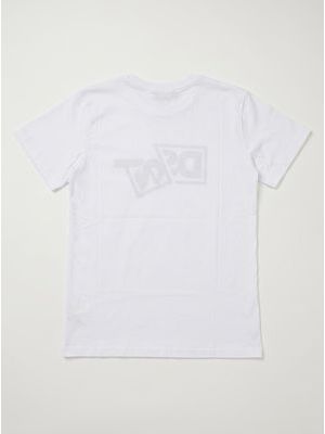 2. Solid color T-shirt with central logo White