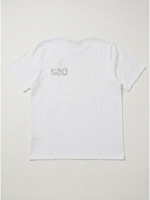 2. T-shirt unica tinta con logo laterale Bianco