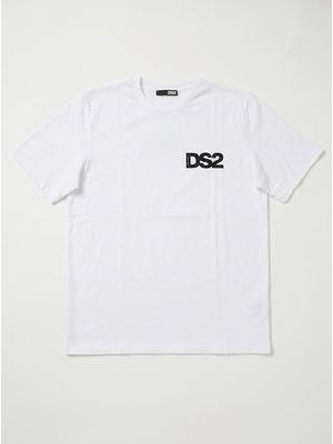 1. T-shirt unica tinta con logo laterale Bianco