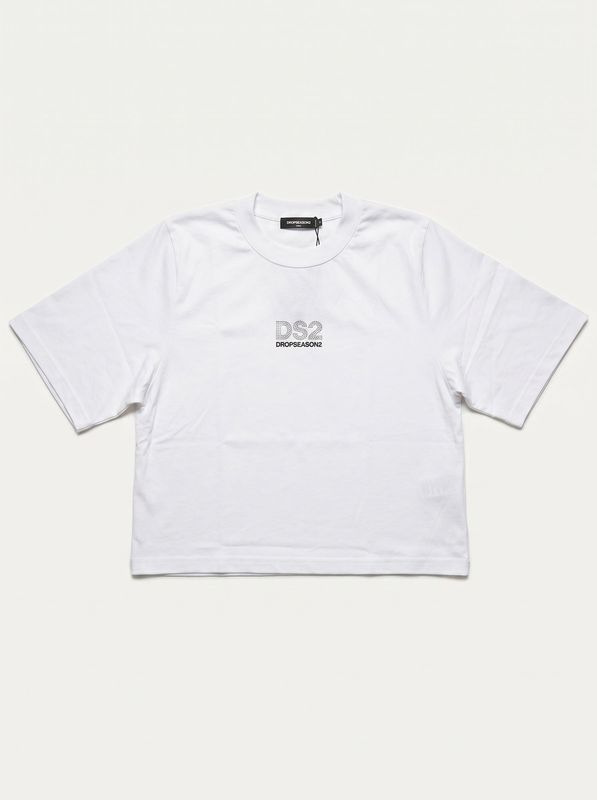 T-shirt logata Bianco DS2