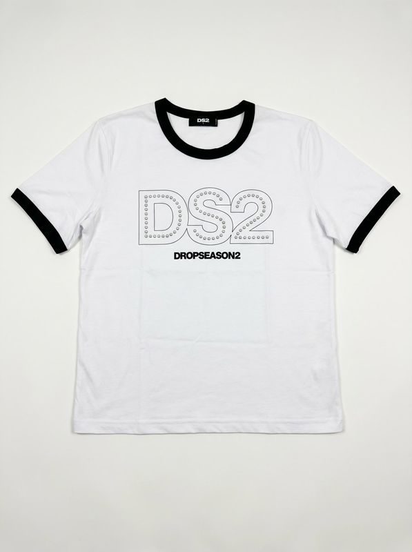 T-shirt logata Bianco DS2