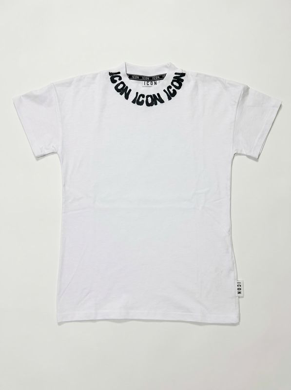 1. Solid color T-shirt White Icon ibks001100
