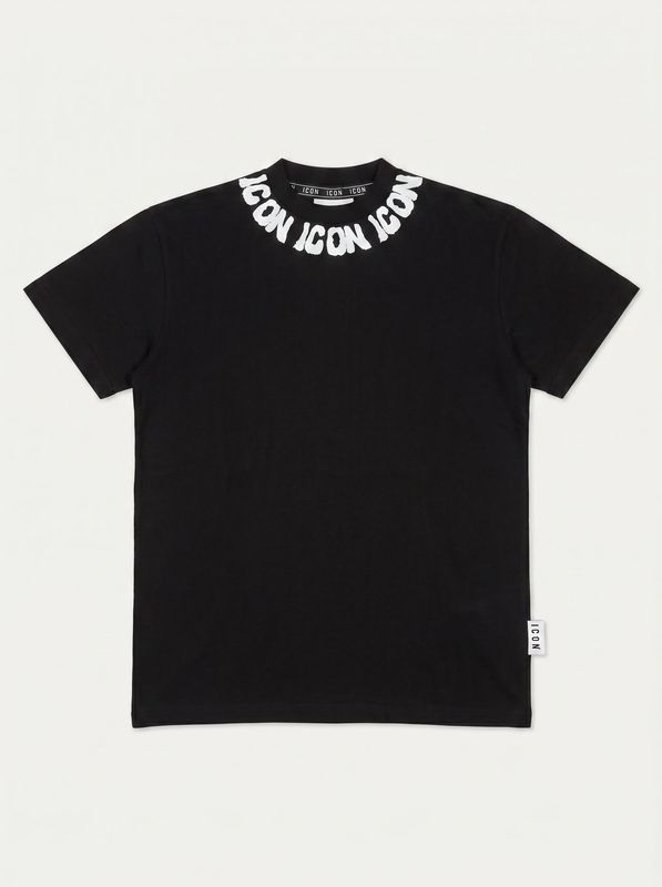 1. Solid color T-shirt Black Icon ibks001100