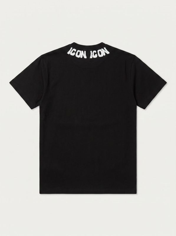 2. Solid color T-shirt Black Icon ibks001100