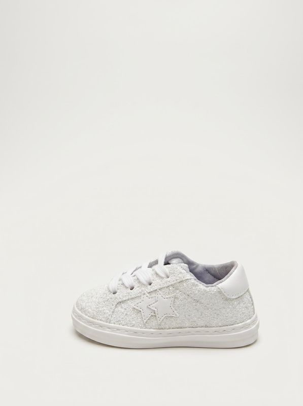 Sneakers artigianali con logo laterale Bianco 2Star