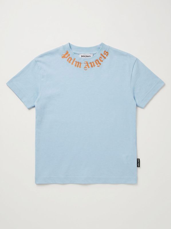 Logo T-shirt Celeste Palm Angels