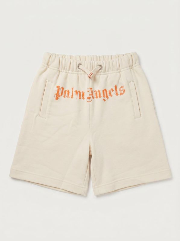 Logo Bermuda shorts Cream Palm Angels