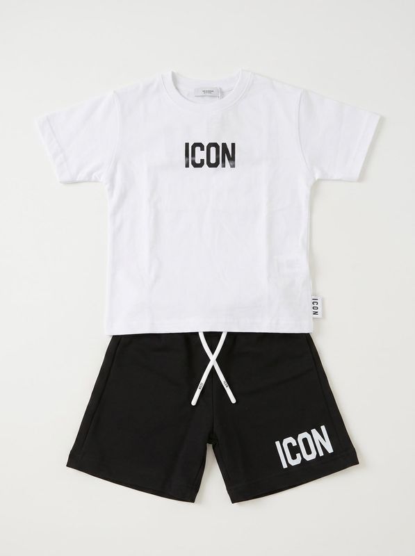 Logoed set Black and White Icon