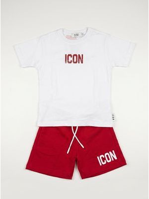 1. Logoed set White-Red