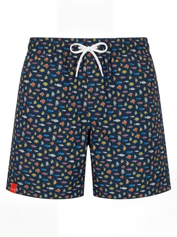 SUN 68 printed swimsuit Blue Sun68