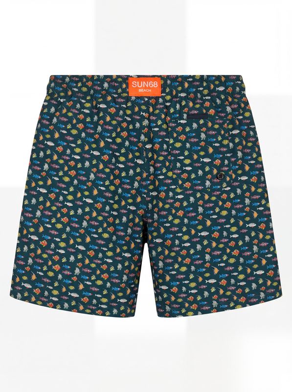 2. Costume mare con stampa Blu Sun68 h35311