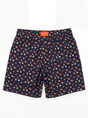 2. Costume mare con stampa Nero